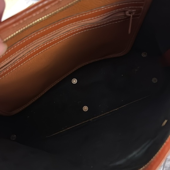 Dooney & Bourke Black and Brown Pebbled Leather Shoulder Bag - Picture 5 of 11